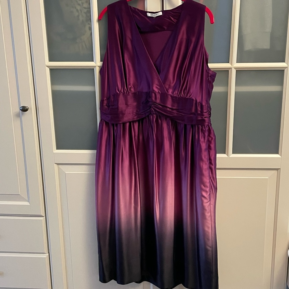 Ombré silk dress with POCKETS!